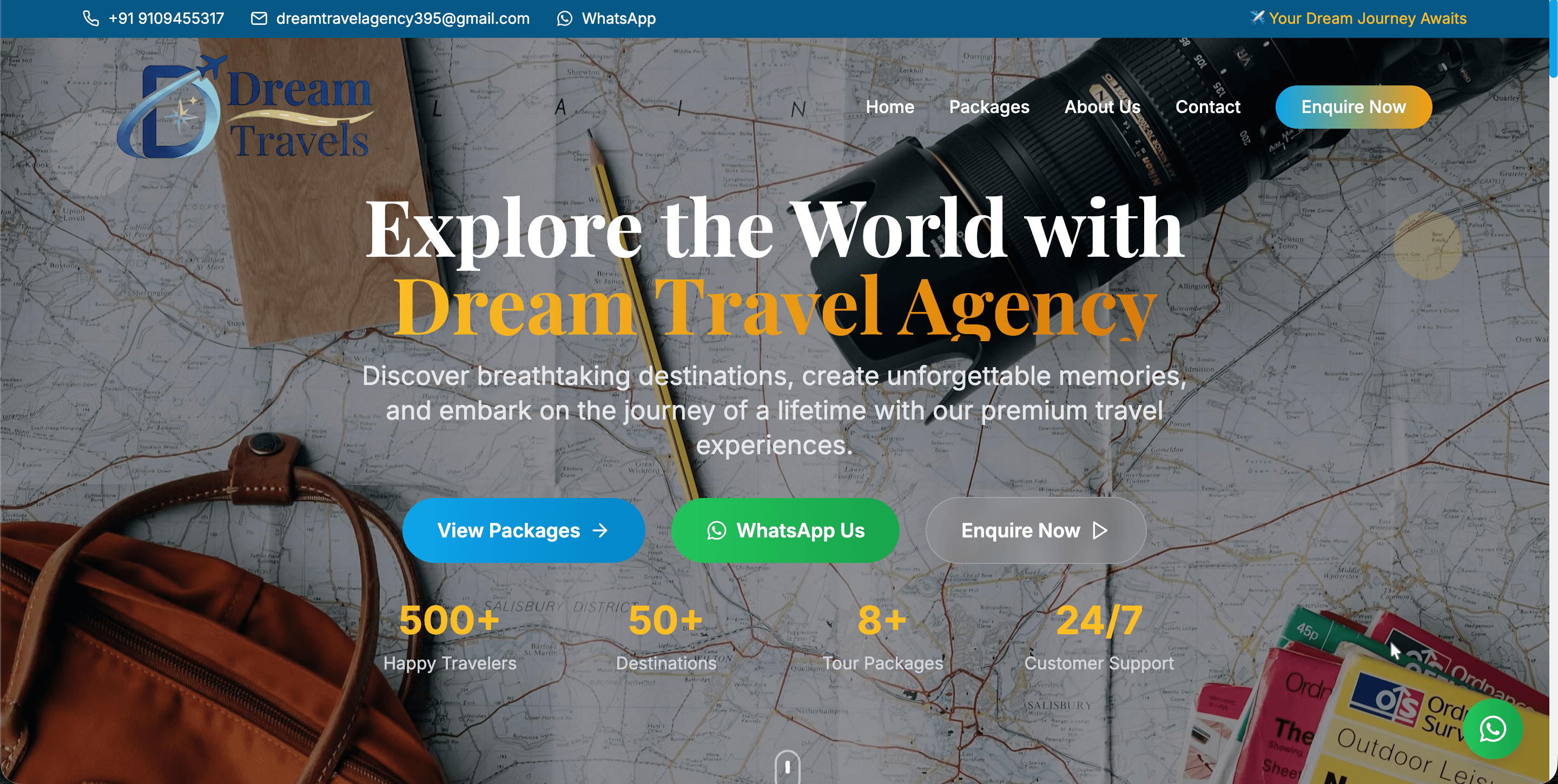 Dream Travel Agency - Premium Travel Booking Platform